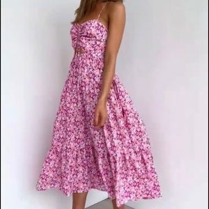 Petal and Pup Midi Dress